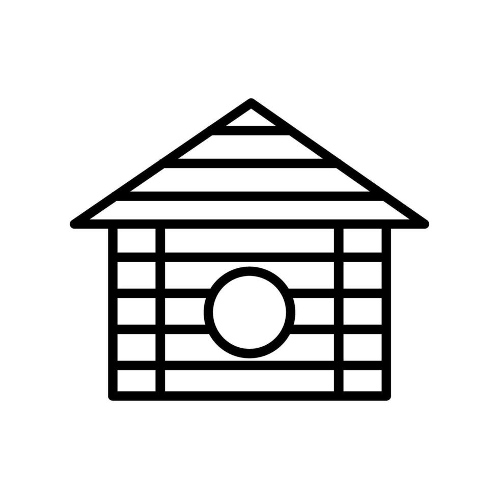 Wood Cabin Vector Icon