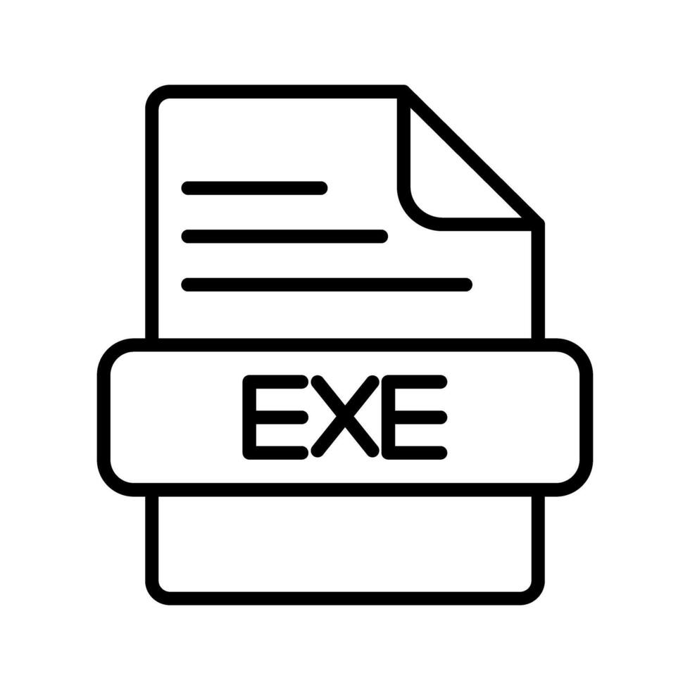 icono de vector exe