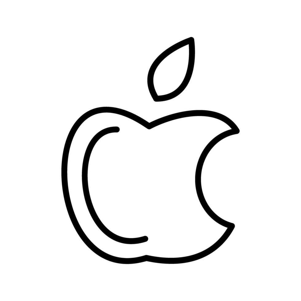 manzana logo vector icono