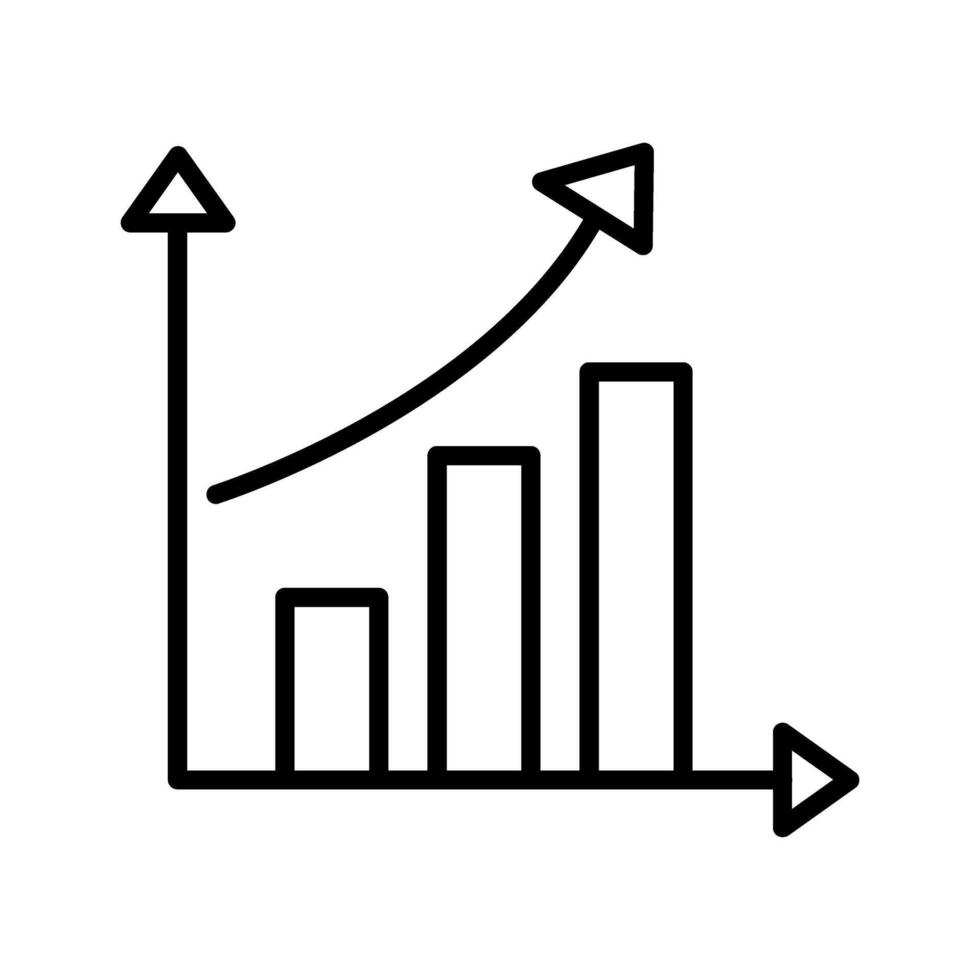 Rising Statistics Vector Icon