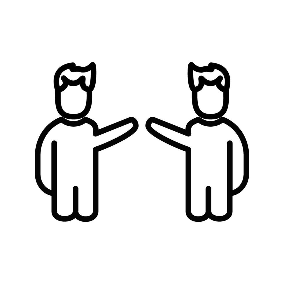 Waving to People I Vector Icon