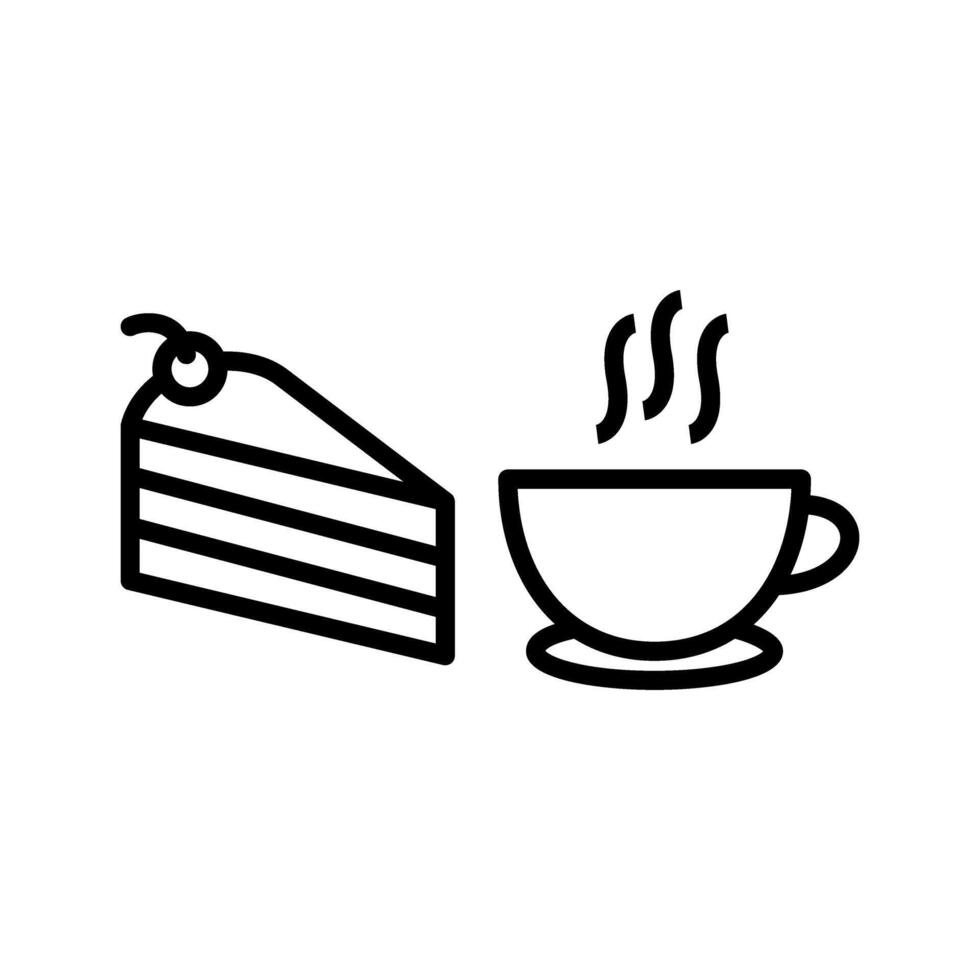 icono de vector de café servido