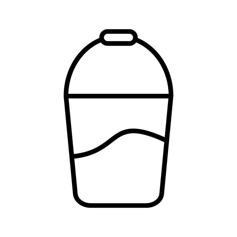 icono de vector de cubo de agua