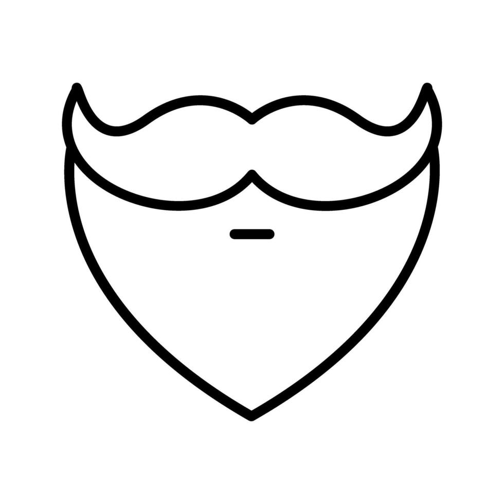 Beard and Moustache I Vector Icon