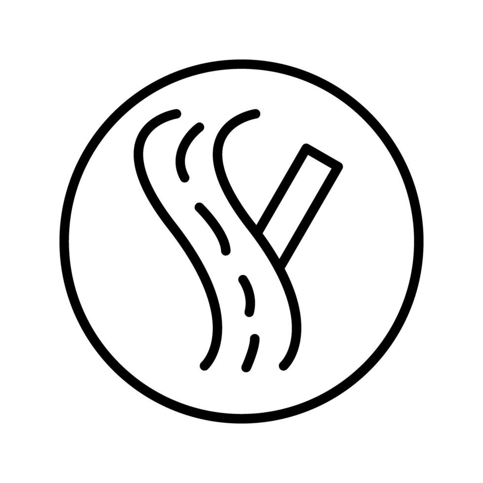 Linked Road Sign Vector Icon