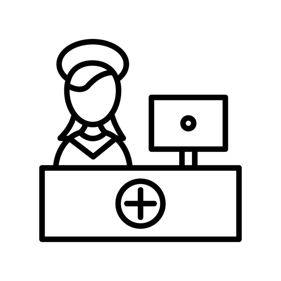 Hospital Reception Vector Icon