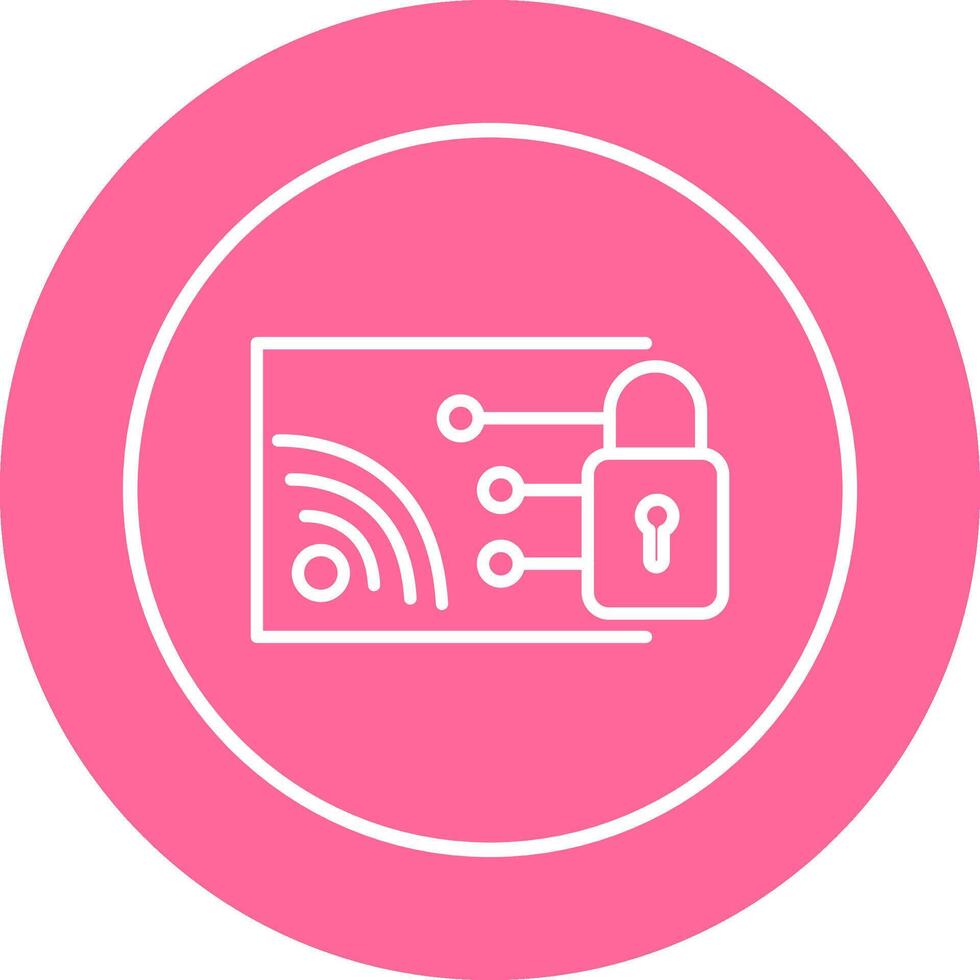 Protected WiFi Vector Icon