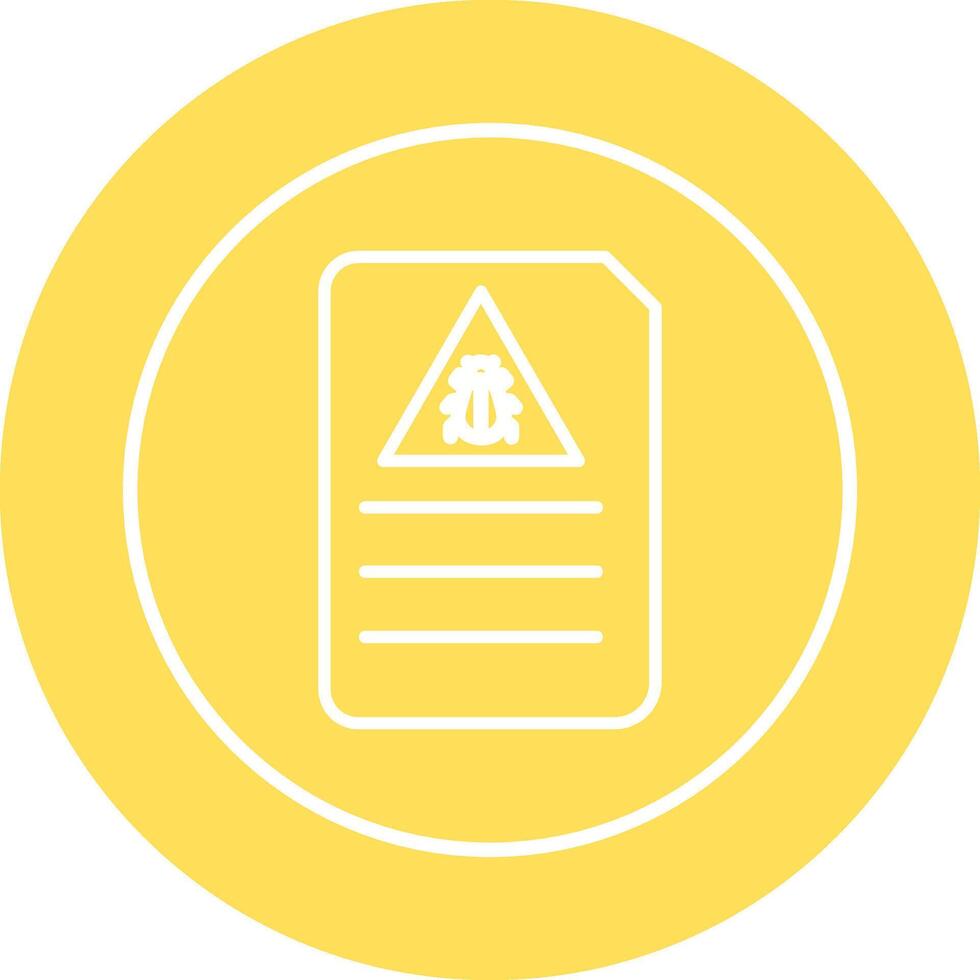 Bug Document Vector Icon