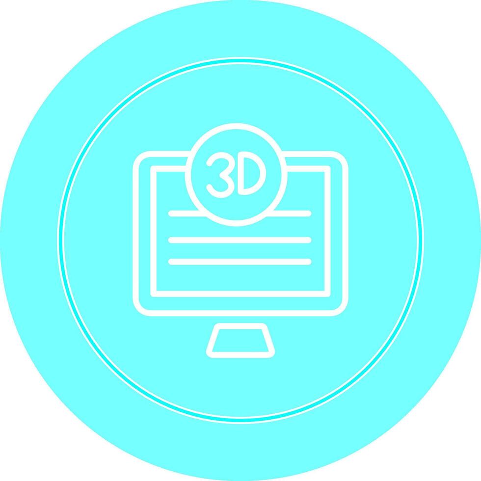 3D Quality Screen Vector Icon