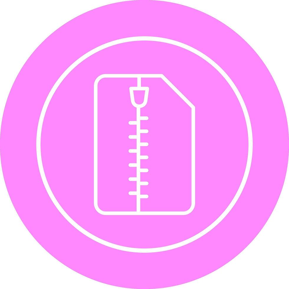 Zipped Document Vector Icon