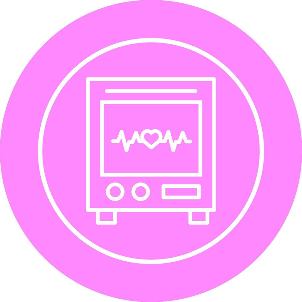 Heart Rate Machine Vector Icon