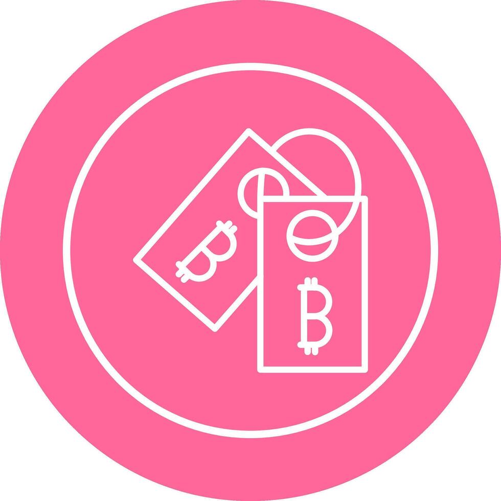 Bitcoin Label Tag Vector Icon