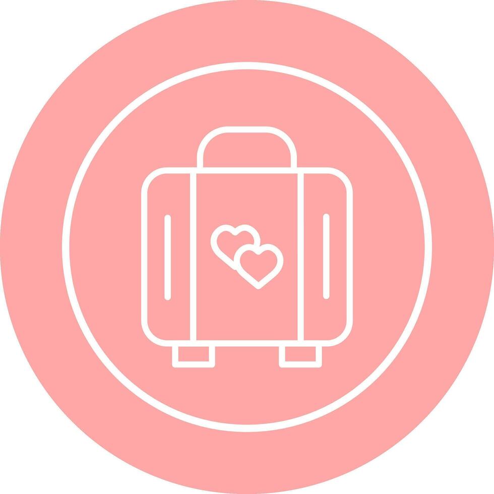 Lover Suitcase Vector Icon