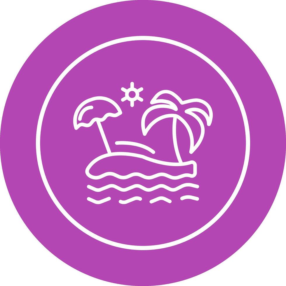 icono de vector de playa