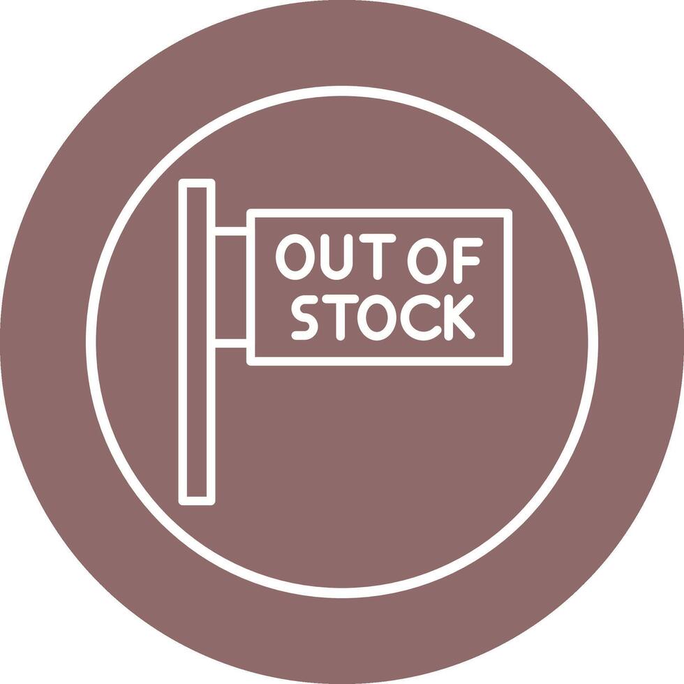 fuera de stock vector icono