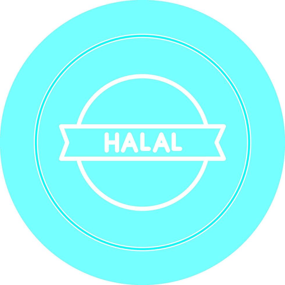 Halal Sticker Vector Icon