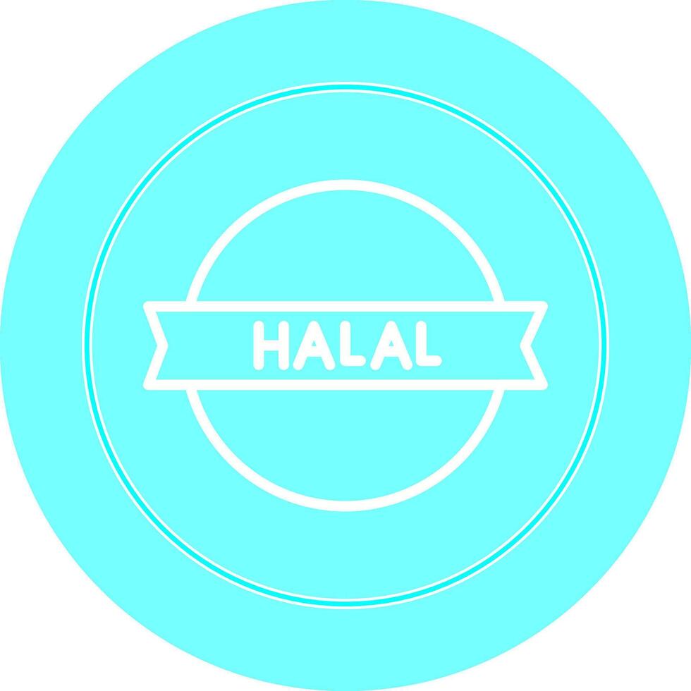 icono de vector de etiqueta halal