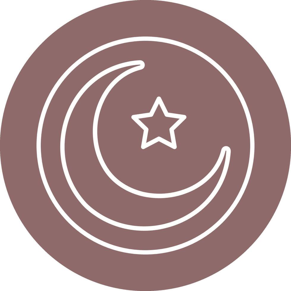 Moon and Star Vector Icon