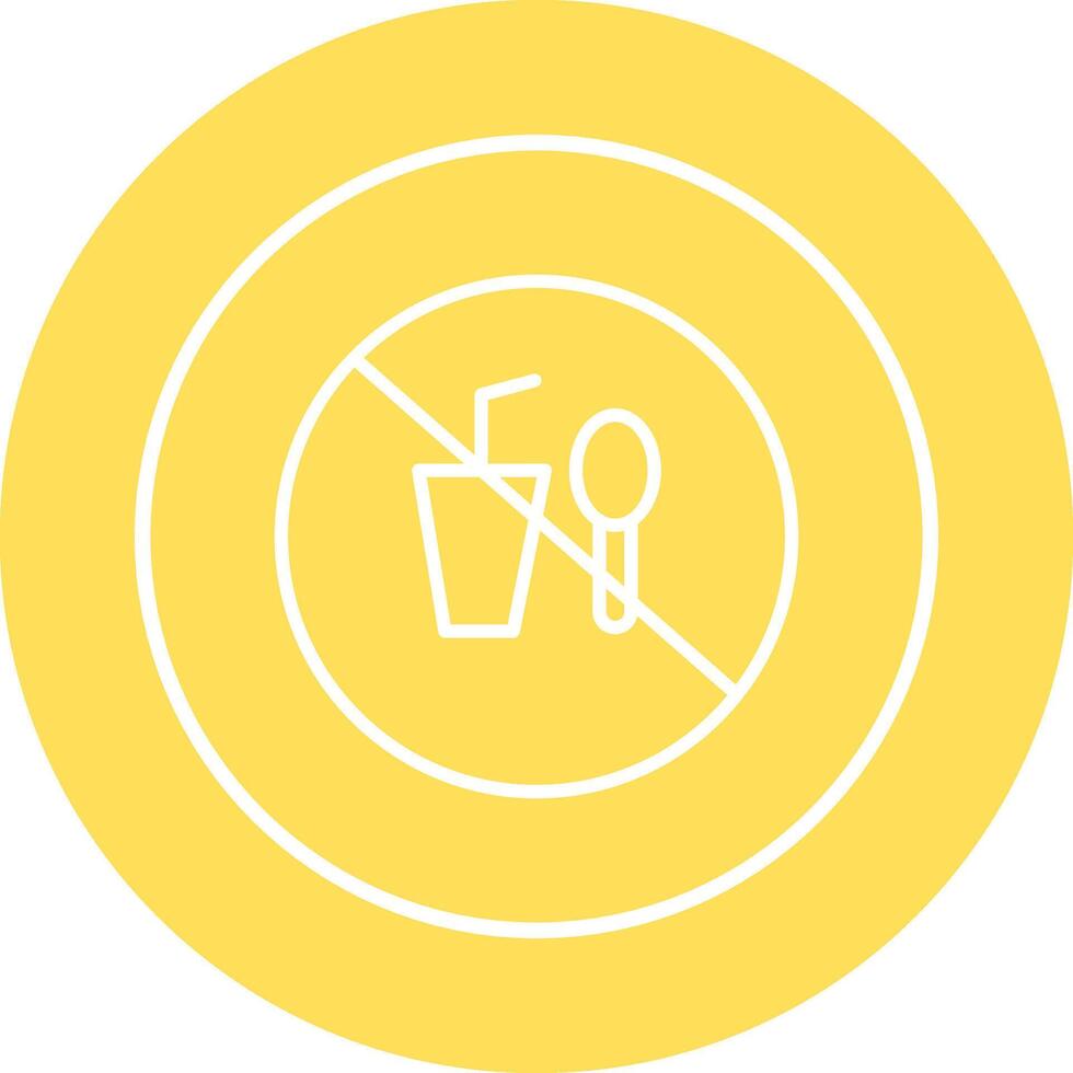 No Food or Drinks Vector Icon