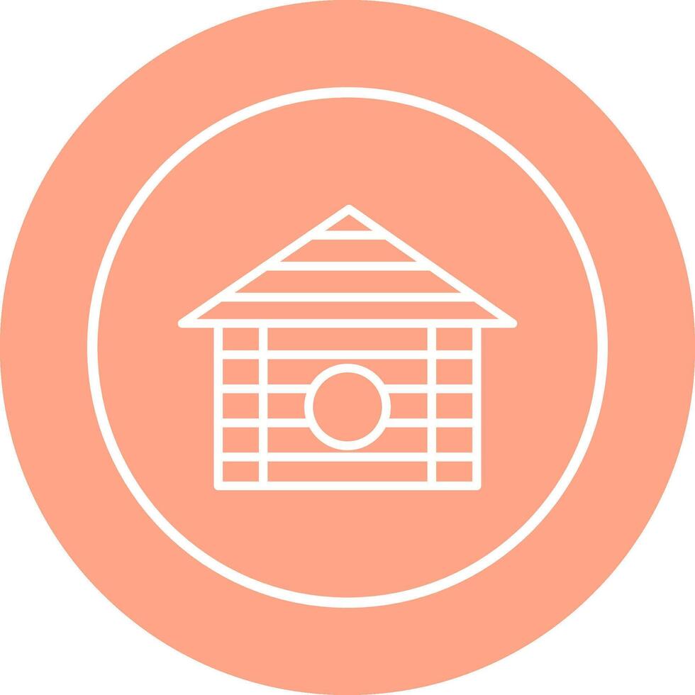 Wood Cabin Vector Icon