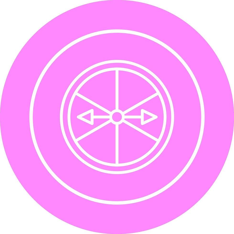 Roulette with Arrow Vector Icon