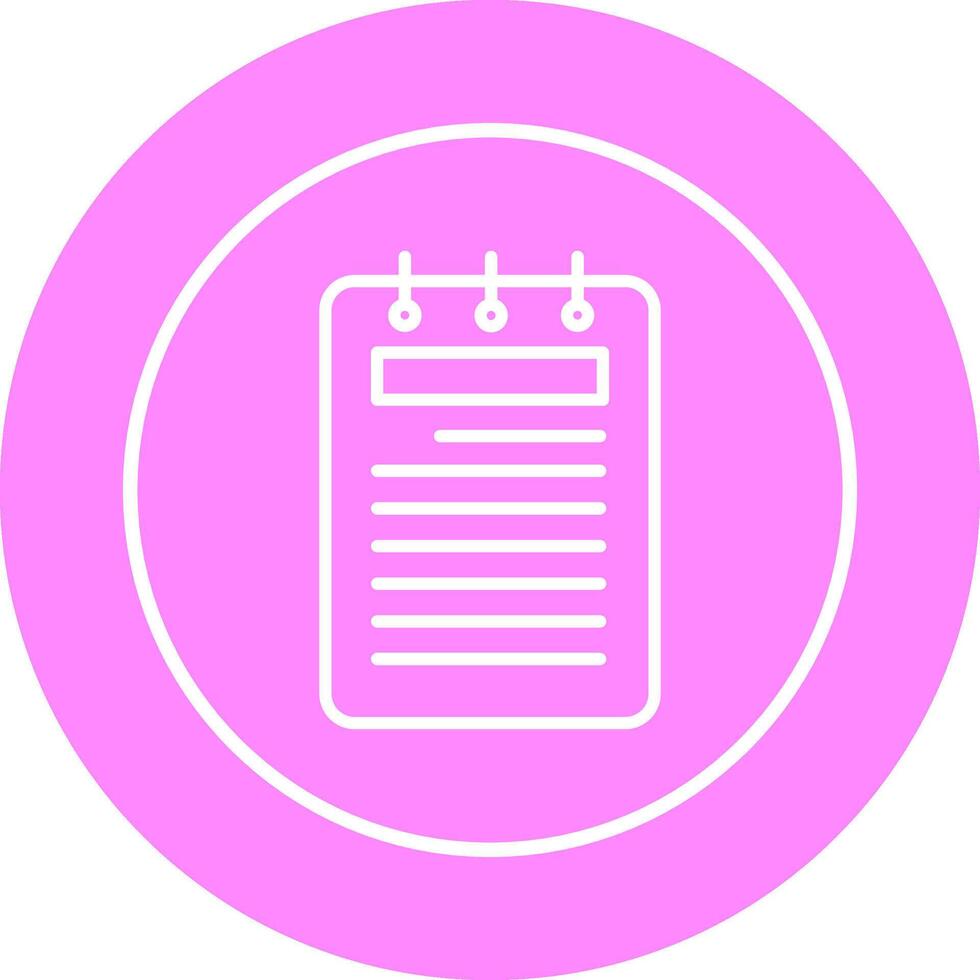 Notepad Vector Icon