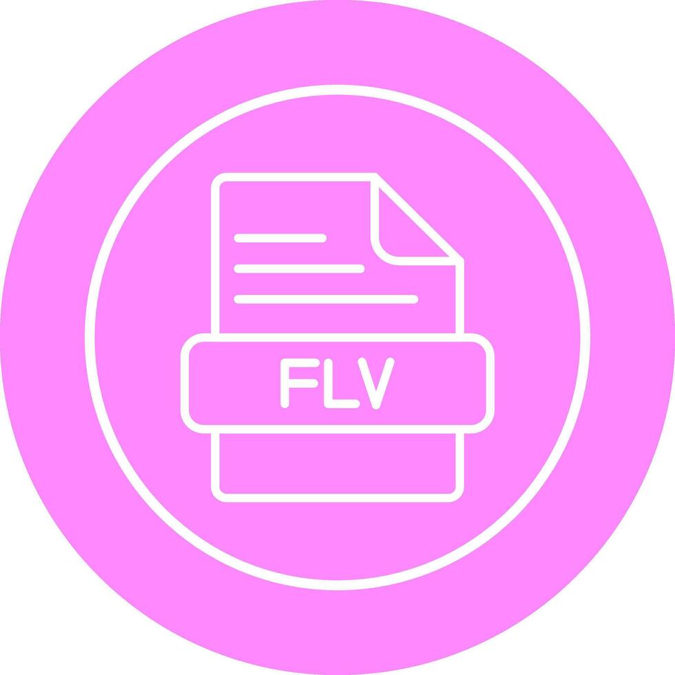 icono de vector de flv