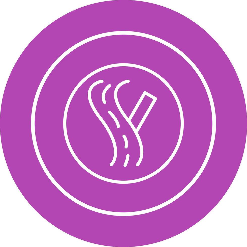 Linked Road Sign Vector Icon
