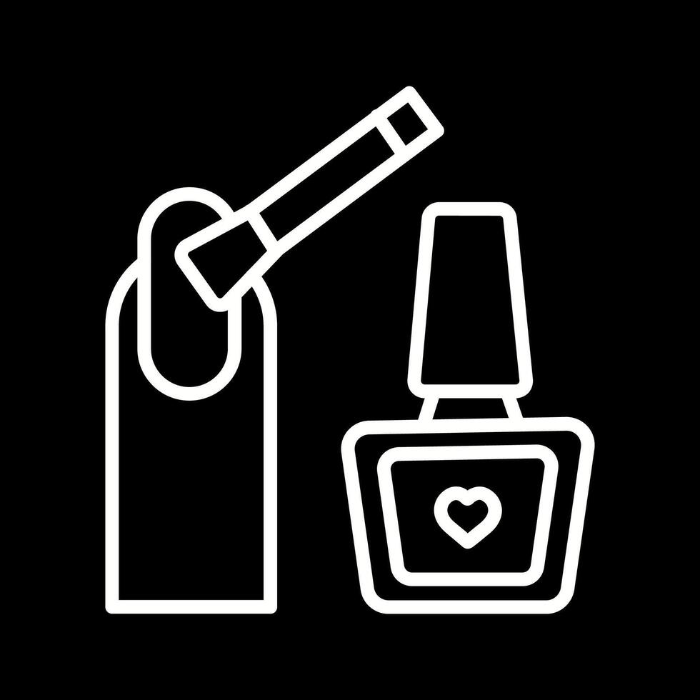 icono de vector de esmalte de uñas