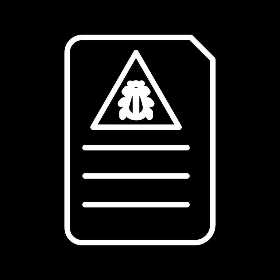 Bug Document Vector Icon