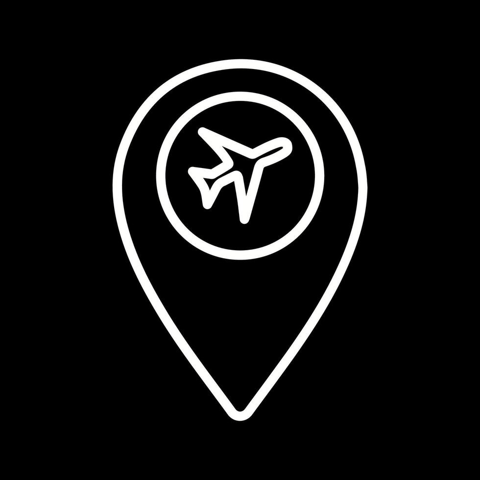 Airport Location Vector Icon