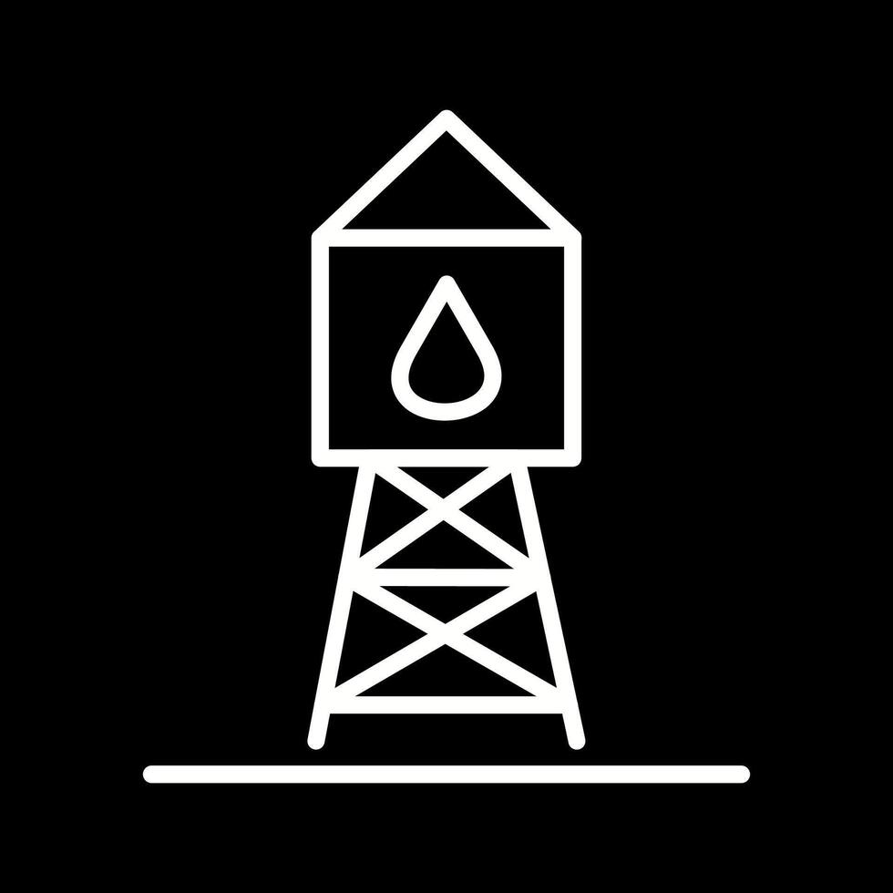 icono de vector de torre de agua