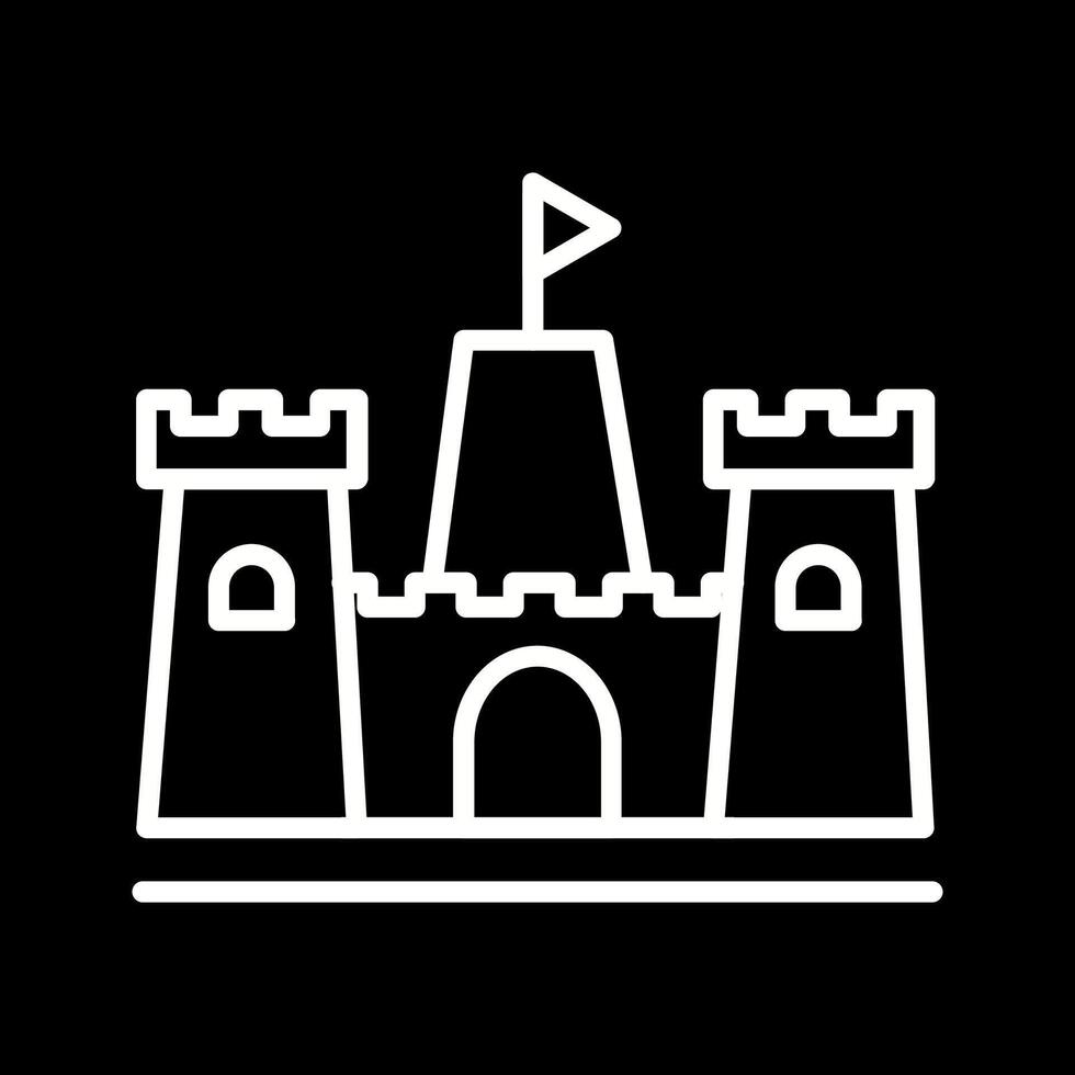 icono de vector de castillo de arena