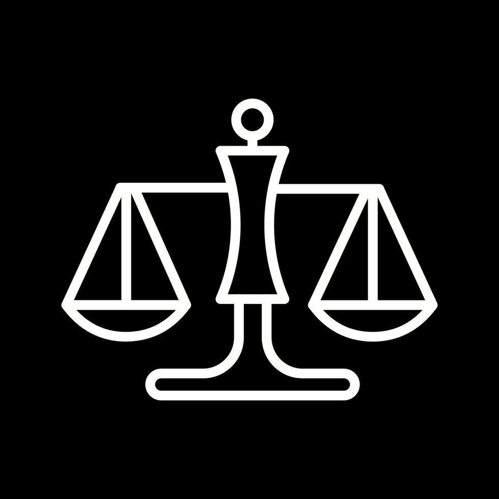 icono de vector de escala de justicia