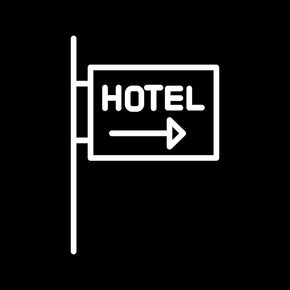 icono de vector de signo de hotel