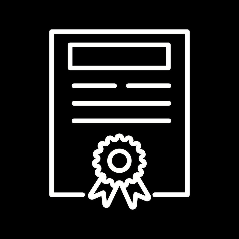 icono de vector de certificado