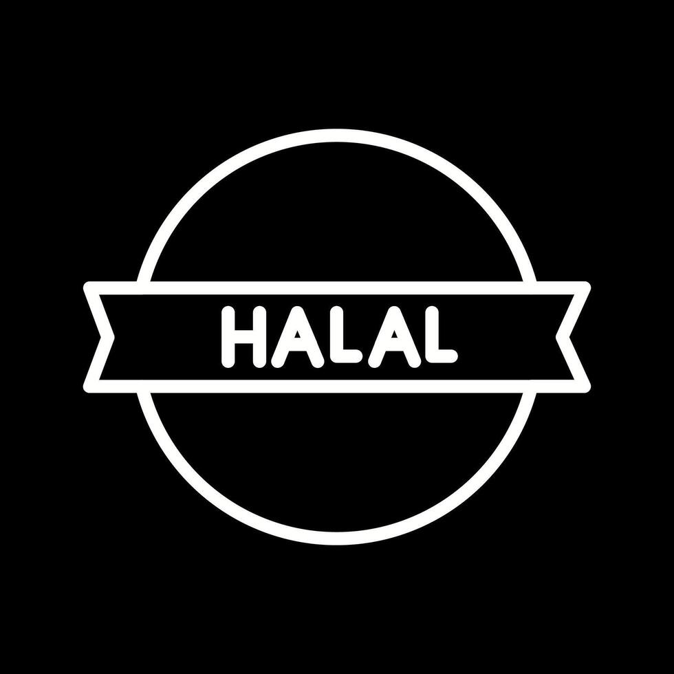 icono de vector de etiqueta halal