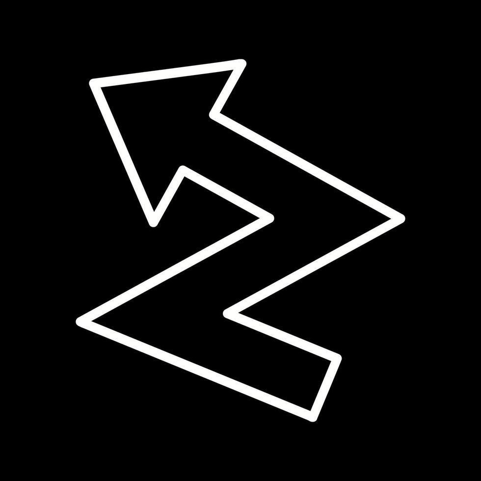 ZigZag Arrow Vector Icon