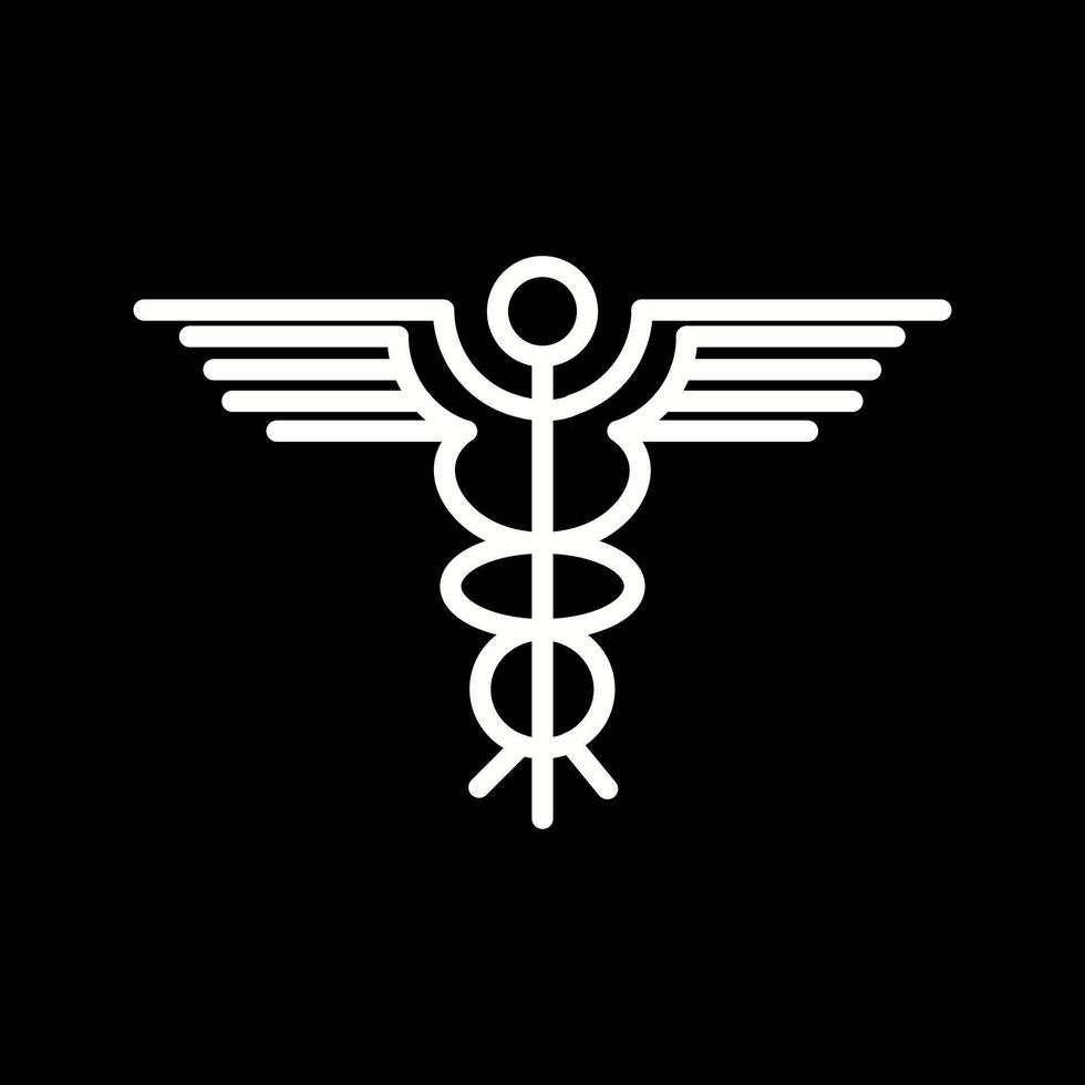 icono de vector de caduceo