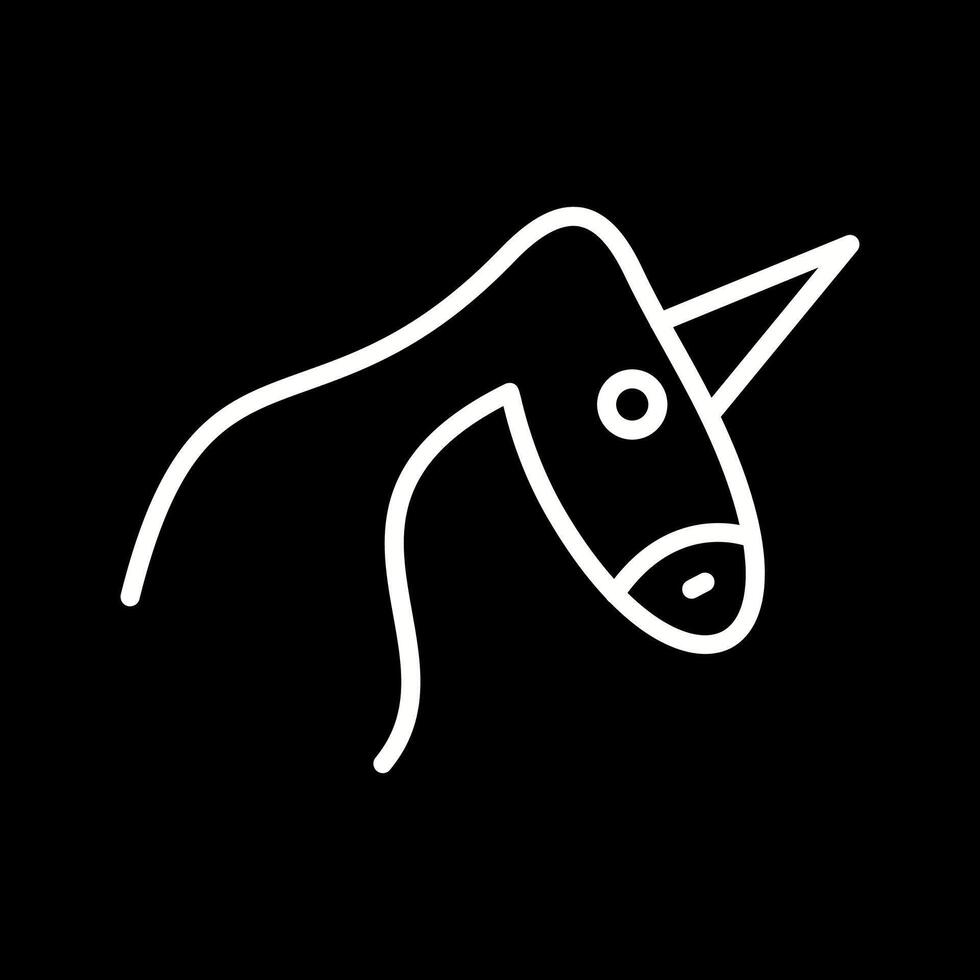 icono de vector de unicornio