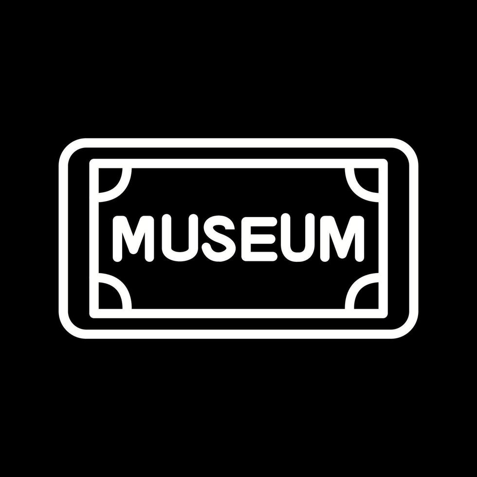 icono de vector de etiqueta de museo