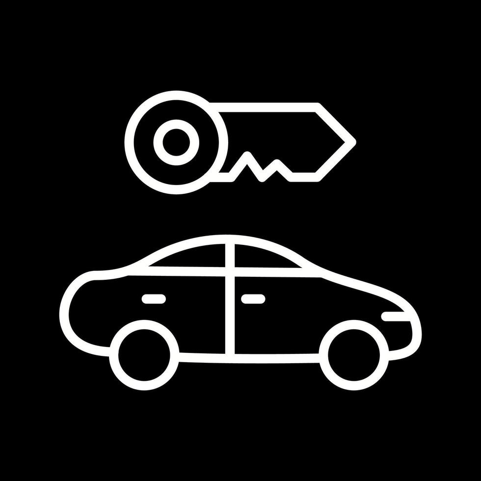 alquilar un icono de vector de coche