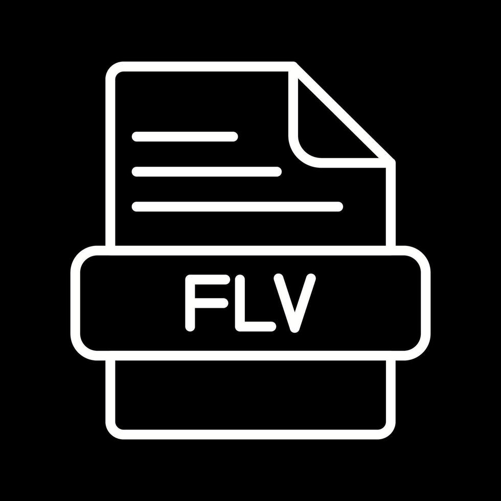 icono de vector de flv