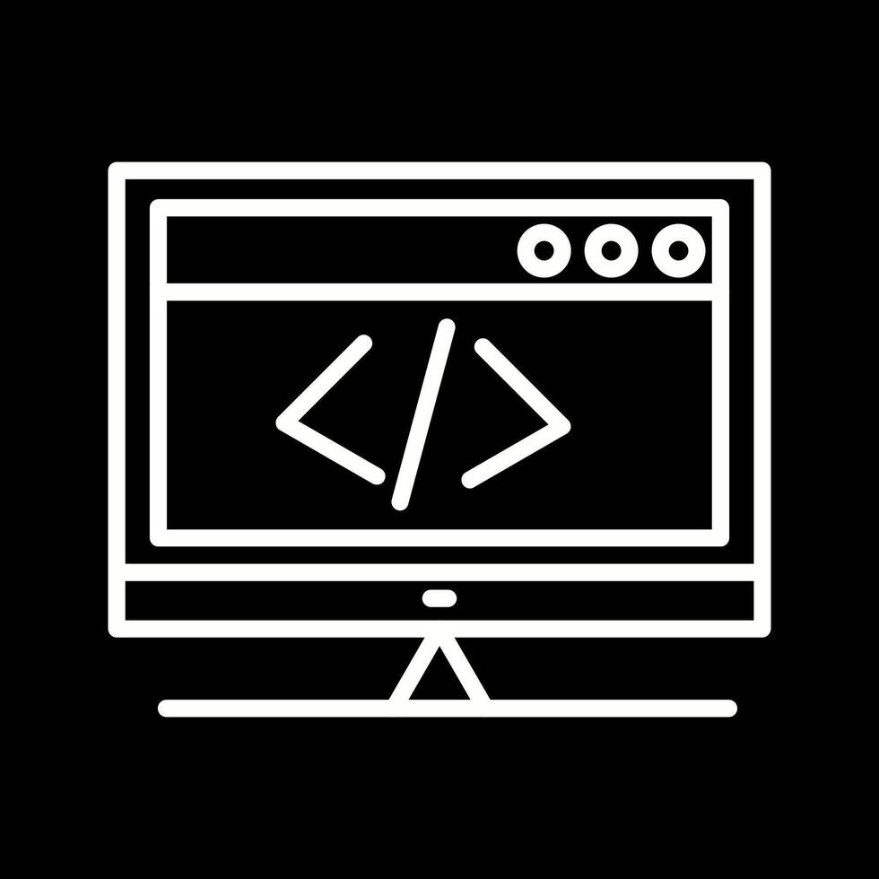 icono de vector de codificación html