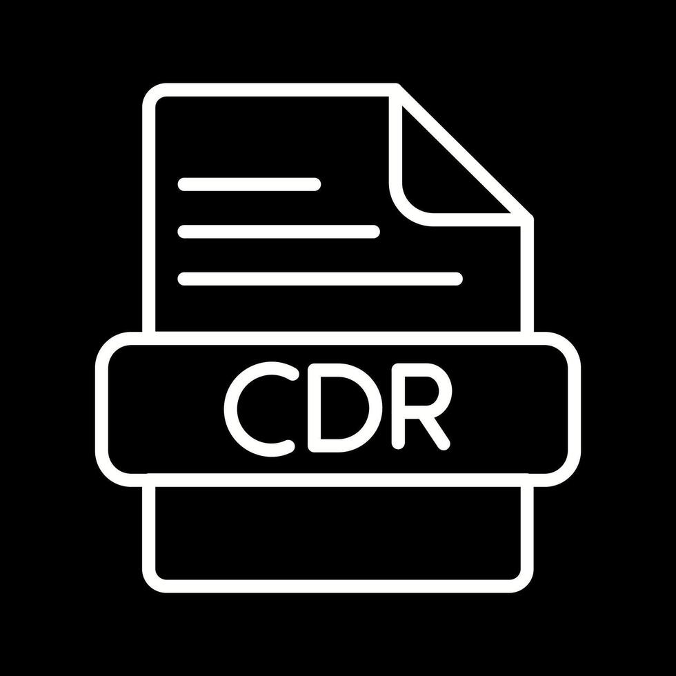 icono de vector de cdr