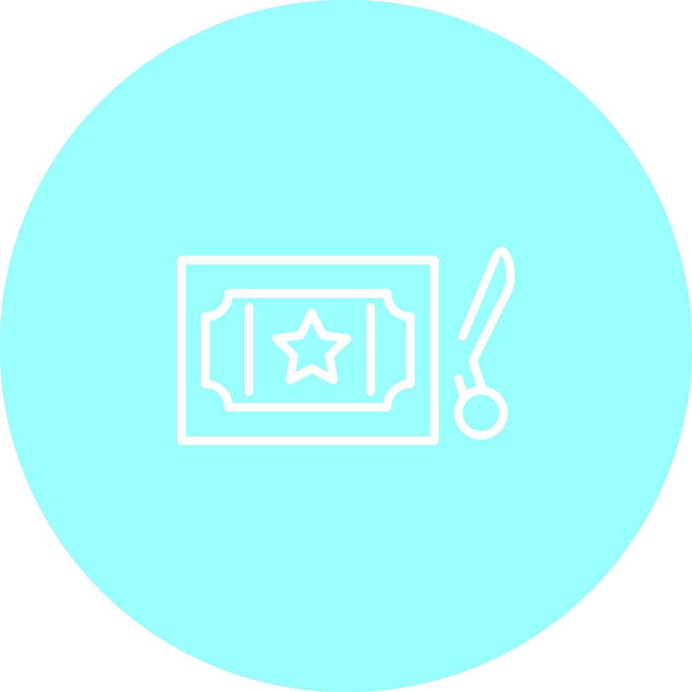 Scissor Ticket Vector Icon