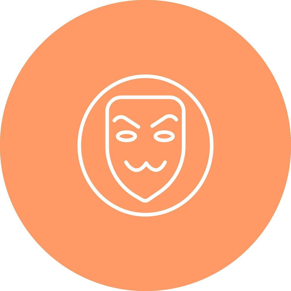 icono de vector de máscara de hacker