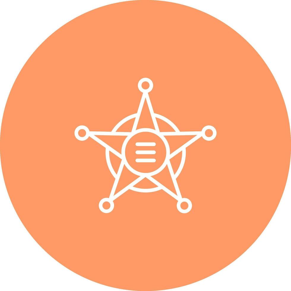 Sheriff Badge Vector Icon