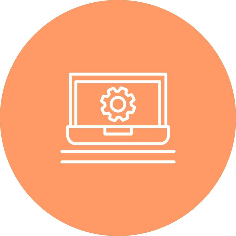 Laptop Setting Vector Icon
