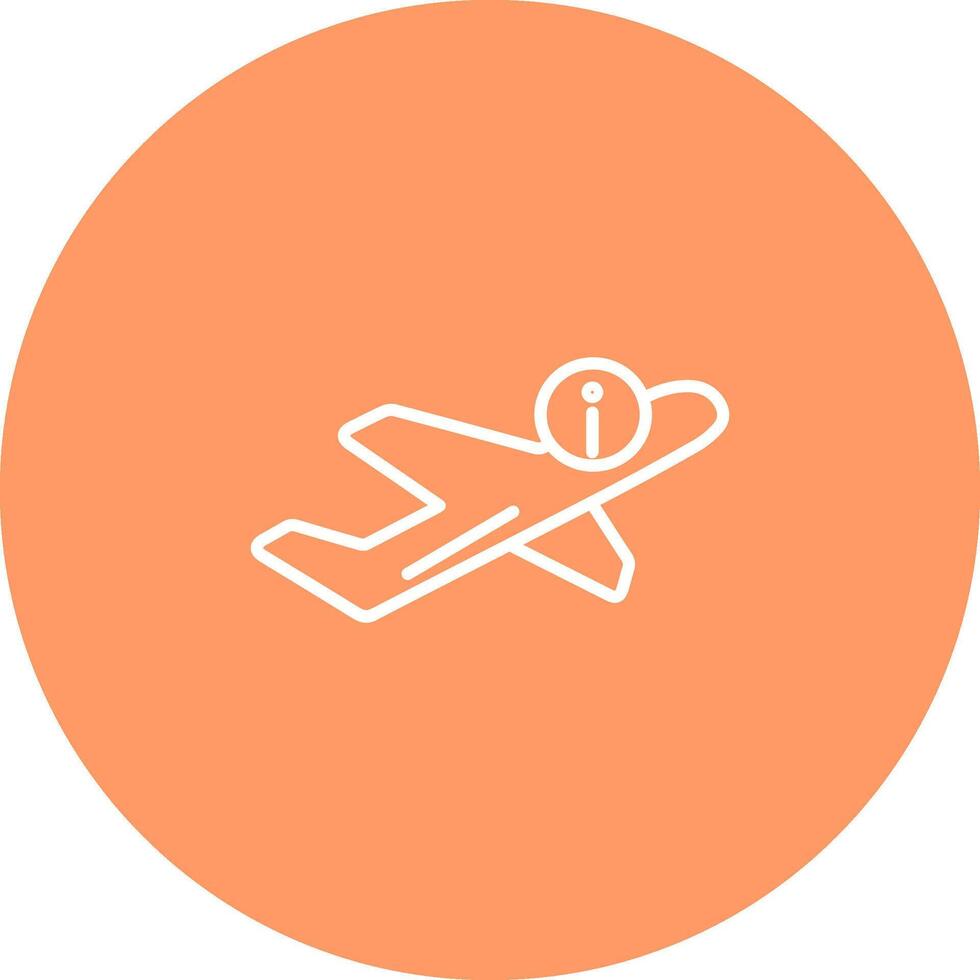 icono de vector de información de vuelo